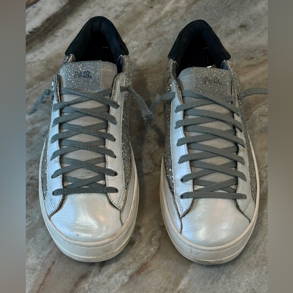Women’s P448 Silver glitter sneakers- Size 38 - Picture 2 of 12